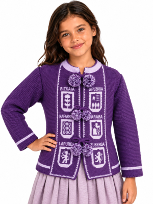 Mendigoizale Provincias Morado Infantil - Kaiku Trajes Vascos - Toquillas y Mendigozales
