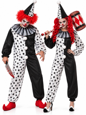 Disfraz De Arlequin Blanco Y Negro - Disfraces de Payasos - Disfraces Halloween Hombre