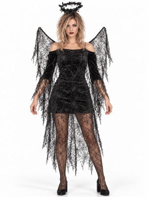 Disfraz De Angel Negro De La Oscuridad - Halloween por Tematica