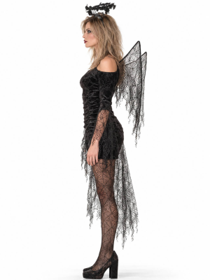 Disfraz De Angel Negro De La Oscuridad - Halloween por Tematica