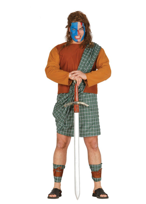 Disfraz de Guerrero Escoces Verde - Disfraces Escoceses para Hombre