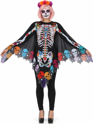 còpia de Disfraz De Poncho Catrina Mexicana