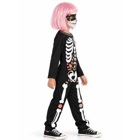 Disfraz De Esqueleto Caramelos Infantil - Disfraces Calaveras y Catrinas - Disfraces de Esqueletos Infantiles