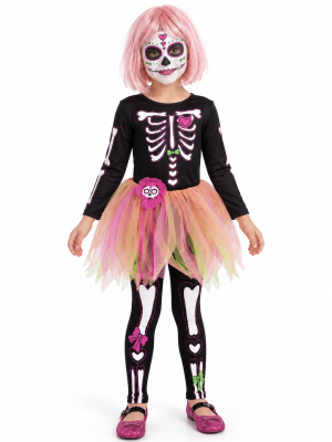 Comprar Disfraz Catrina Tutu Infantil - Disfraces Calaveras Esqueletos