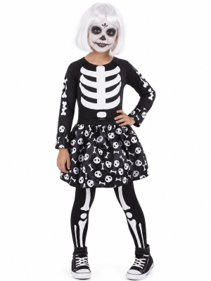 Comprar Disfraz Catrina Fluorescente Infantil - Disfraces Calaveras y Esqueletos