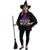 Disfraz De Poncho de Bruja Negra - Disfraces Halloween Magos - Disfraces de Brujas y Hechiceros Adultos