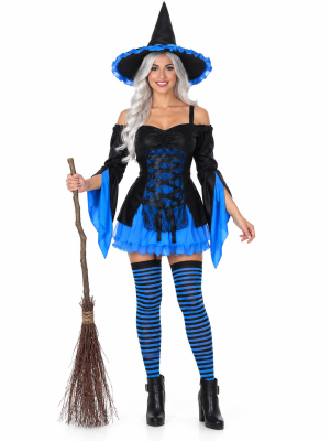 Disfraz De Bruja 3 Colores Mujer - Disfraces de Brujas y Hechiceras - Disfraces de Brujas y Hechiceros para Mujer