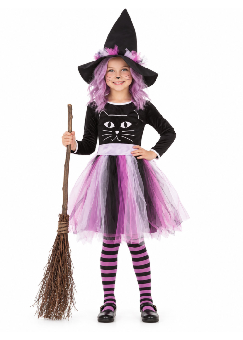 Disfraz De Bruja Felina Infantil