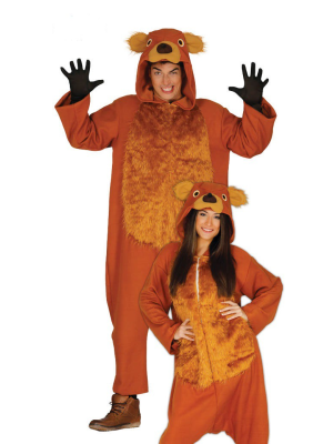 Disfraz de Oso Marron Pijama - Disfraces de Animales Adultos