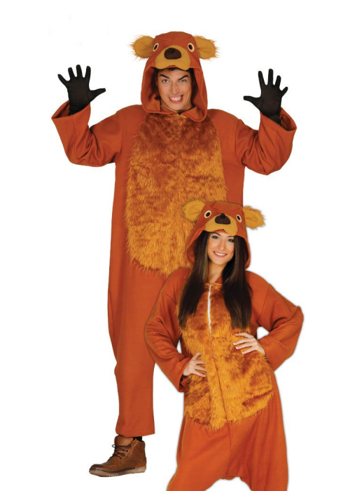 Disfraz de Oso Marron Pijama - Disfraces de Animales Adultos