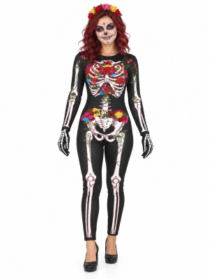 Comprar Disfraz Esqueleto Color Mujer - Disfraces Halloween Calaveras