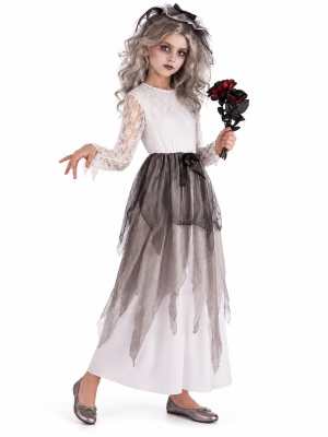 Disfraz De Novia Fantasma Niña - Disfraces de Novia Cadaver - Disfraces de Zombies para Niñas
