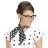 Foulard Negro con Lunares Blancos - Pañuelos