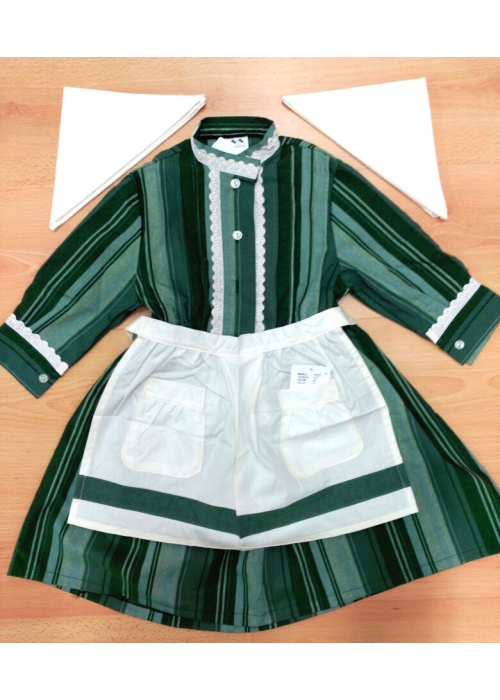 Traje Casera Rayas Verde - Trajes Neska - Baserritarra Niña