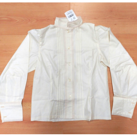 Camisa Casera Niña con Puntillas Beige - TRAJES REGIONALES