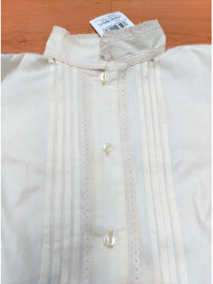 Camisa Casera Niña con Puntillas Beige - TRAJES REGIONALES