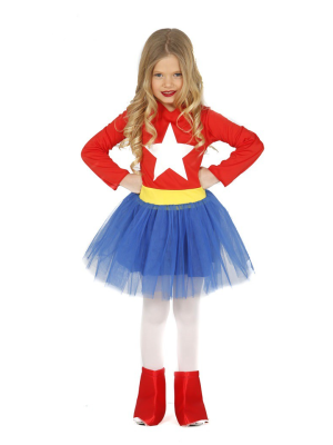 Disfraz de Capitana Estrella Niña - Disfraces de Superheroinas para Niñas