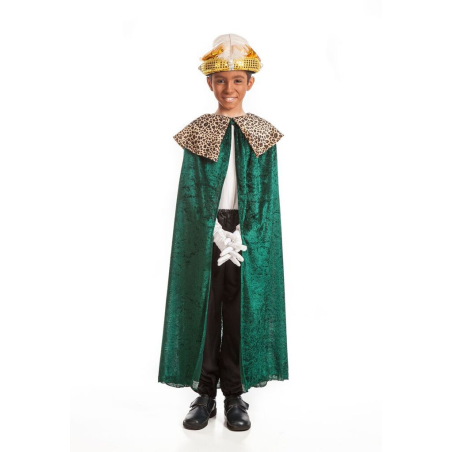 Capa Rey Verde Infantil - Disfraces Navideños para Niños