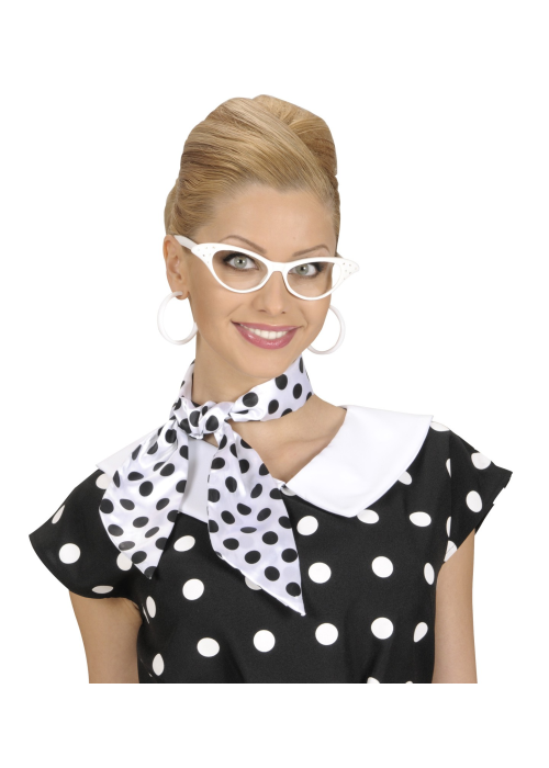 Foulard Blanco con Lunares Negros - Pañuelos