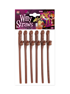Comprar Pajitas Pene Marron - Biberones y Pajitas para Despedidas
