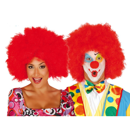 Peluca Afro Roja - Complementos para disfraces