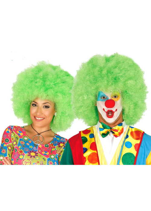 Peluca Afro Verde - Complementos para disfraces