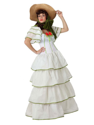 Disfraz de Dama Sureña Blanca - Disfraces de Sureños de Adultos