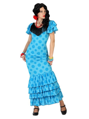 Comprar el Vestit de Flamenc Blau per només 22.00€ – vestit de Botiga en línia