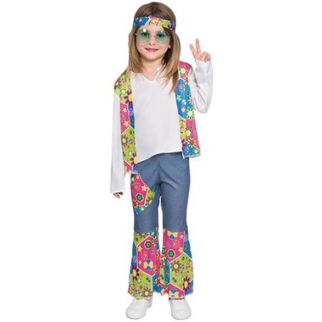 Disfraz De Hippie Peace Bebe Niña - Disfraces años 60-70 (Hippies)