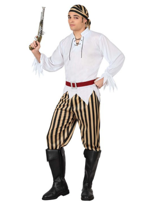 Comprar Disfraz de Pirata Bucanero Rayas - Disfraces de Piratas para Hombre