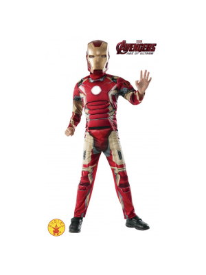 Disfraz de Iron Man Deluxe AV2 Infantil - Disfraces de Iron Man