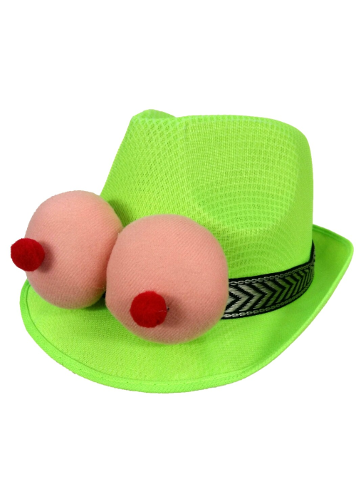 Gorro Verde con Pechos - Diademas y Gorros para Despedidas