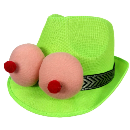Gorro Verde con Pechos - Diademas y Gorros para Despedidas