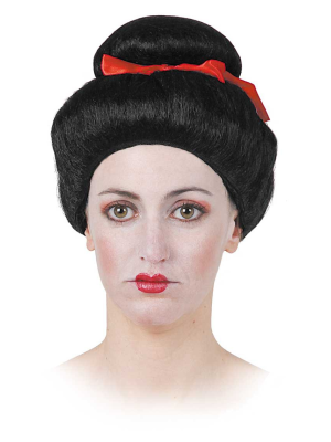 Peluca Geisha con Moño - Complementos de Chinos, Orientales, Ninjas y Geishas