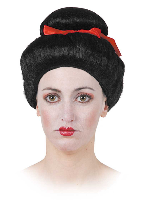 Peluca Geisha con Moño - Complementos de Chinos, Orientales, Ninjas y Geishas