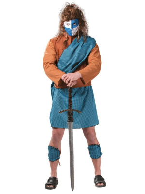 Disfraz de Guerrero Escoces Azul - Disfraces Escoceses para Hombre