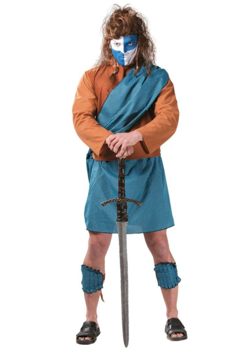 Disfraz de Guerrero Escoces Azul - Disfraces Escoceses para Hombre