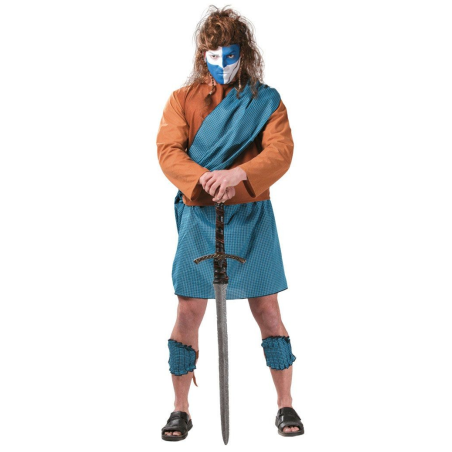 Disfraz de Guerrero Escoces Azul - Disfraces Escoceses para Hombre