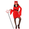 Disfraz de Diablesa/Bruja Rojo - Disfraces de Angeles y Demonios para Mujer