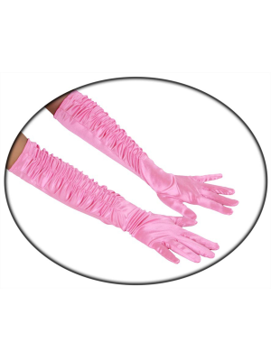 Guantes Largos Rizo Rosa - Guantes