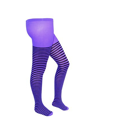 Panty Rayas Morado y Negro - Medias y Pantys