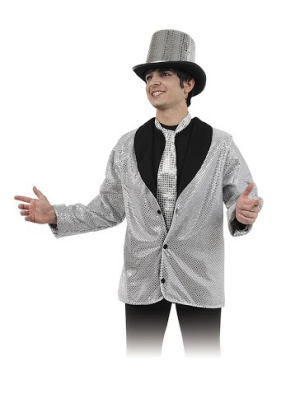 Chaqueta de Lentejuelas Plata - Chaquetas y Camisetas