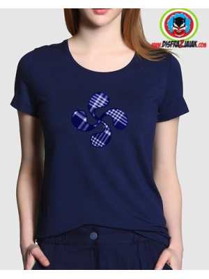 Camiseta Lauburu Azul Mujer - TRAJES REGIONALES