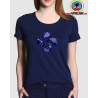 Camiseta Lauburu Azul Mujer - TRAJES REGIONALES