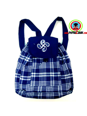 Mochila de Cuadros con Lauburu Bordado - TRAJES REGIONALES