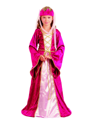 Disfraz de Dama Medieval Rosa Infantil - Disfraces Medievales para Niñas