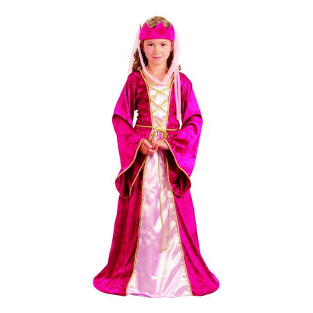 Disfraz de Dama Medieval Rosa Infantil - Disfraces Medievales para Niñas