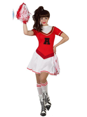 Disfraz de Animadora Rojo - Disfraces de Deporte para Mujer