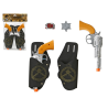 Pistolas con Cartucheras Negras - Pistolas y Metralletas