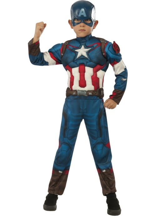 Disfraz de Capitan America Deluxe Infantil - Disfraces de Capitan America